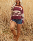 Noelle Checkered Knitted Sweater