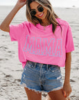 MAMA Letter Graphic Neon Tee