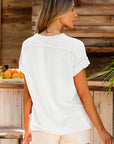 Corded Knit Reverse Seam T-Shirt