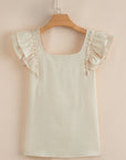 PB Bow Tie Ruffle Sleeve Top