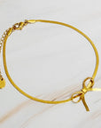 The Herringbone Chain Bow Bracelet