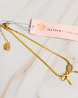 The Herringbone Chain Bow Bracelet