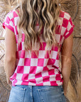 Checker Cap Sleeve Sweater