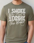 Men's Tee I Smoke the Meat and Drink the Beer