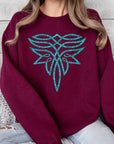 The Turquoise Boot Stitch Graphic Sweatshirt