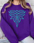 The Turquoise Boot Stitch Graphic Sweatshirt