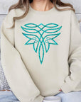 The Turquoise Boot Stitch Graphic Sweatshirt