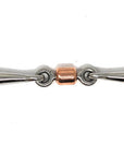 AJ Tack 3-Piece Copper Roller Eggbutt Snaffle Bit