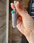 Feather Pendant – Kingman Turquoise & Sterling Silver