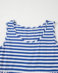 Stripe Sleeveless Tiered Mini Dress