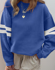 Varsity Stripe Drop Shoulder Sweatshirt