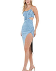 WOMEN FASHION DENIM MAXI DRESS