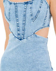 WOMEN FASHION DENIM MAXI DRESS