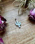 Cactus Pendant with White Opal – Sterling Silver – Fits 4mm Pearls