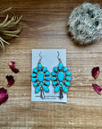 Big Dangle Blue Turquoise Earrings