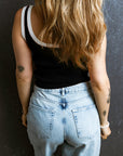 Colorblock Edge Ribbed Tank Top