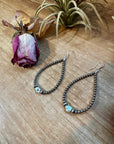 Golden Hill Turquoise Teardrop Earrings – Sterling Silver