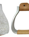 AJ Tack Engraved Aluminum Wide Bell Stirrups