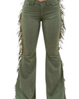 Texas Sun Bell Bottom Jean in Olive