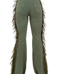 Texas Sun Bell Bottom Jean in Olive