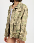 CAMO TWILL JACKET WITH FLAP POCKETS