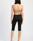 SWEETHEART SQUARE NEKC FLORAL TOP