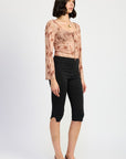 SWEETHEART SQUARE NEKC FLORAL TOP
