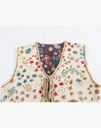 Floral Front tie Vest