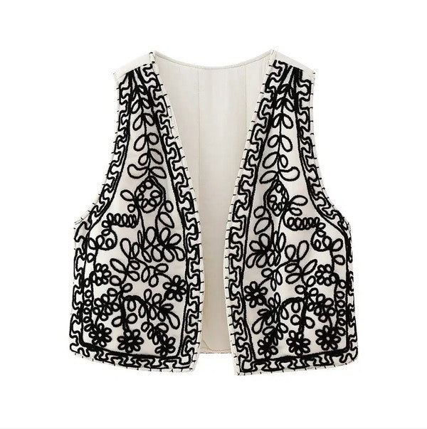 Crochet front vest