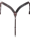 Western Horse Headstall & Breast Collar Tack American Leather Dark Brown Hilason