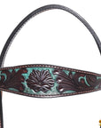 Western Horse Headstall & Breast Collar Tack American Leather Dark Brown Hilason