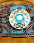 Hilason Western American Leather Horse Headstall Breast Collar Concho