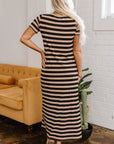 Meilani Stripe T-shirt Maxi Dress
