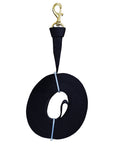 Weaver Black Flat Nylon Tack Horse Lunge Line W/Snap 1In. X 24Ft