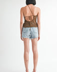 ONE SHOULDER STRAP CROCHET TOP