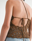 ONE SHOULDER STRAP CROCHET TOP
