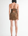 CROCHET MINI DRESS WITH CROSSED BACK