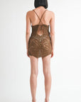 CROCHET MINI DRESS WITH CROSSED BACK