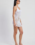 CROCHET MINI DRESS WITH CROSSED BACK