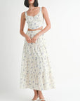 IPA2228S FLORAL TIERED MAXI SKIRT