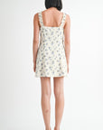 MINI RUFFLE BOW TIE DRESS