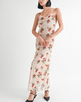 COWL NECK MAXI DRESS WITH OPEN BACK