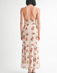 COWL NECK MAXI DRESS WITH OPEN BACK