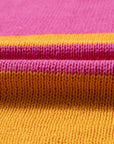 Henley Stripe Color Block Knitted T-shirt Sweater