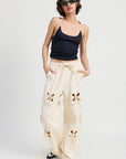 FRENCH TERRY PANTS WITH CUTOUT DETAIL