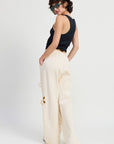 FRENCH TERRY PANTS WITH CUTOUT DETAIL