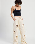 FRENCH TERRY PANTS WITH CUTOUT DETAIL