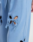 FRENCH TERRY PANTS WITH CUTOUT DETAIL