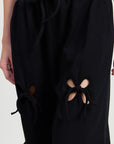 FRENCH TERRY PANTS WITH CUTOUT DETAIL