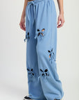 FRENCH TERRY PANTS WITH CUTOUT DETAIL